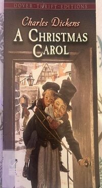 Front book cover of a christmas carol